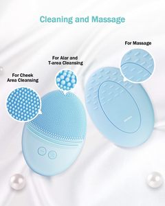 Deep Pore <b>Cleaning</b> Mini <b>Electric</b> Facial Cleansing <b>Brush</b> Silicone Sonic Face Cleaner Skin Massager Face Cleansing <b>Brush</b> - Product Image 6