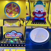 Tolefun grand équipement de terrain de jeu intérieur 6-en-1 ensemble de jeu de stand de carnaval métal anneau en bois lancer seau boule gobelet lancer fête foraine