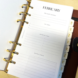 Agenda Personalizada Filofax 2027, Planificador Mensual, Recambios de Hojas Sueltas para Carpeta de 6 Anillas - Product Image 5