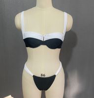 Marque personnalisée NOUVEAU STOCK Noir Blanc Underwire Beachwear Sexy Women Micro Brazilian Swimsuit Bikini
