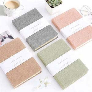 Cuaderno de Lino Personalizado con Tapa Dura, Mini Libretas de Negocios, Útiles Escolares, Diario Elegante, Cuaderno Bonito de Buena Calidad - Product Image 1