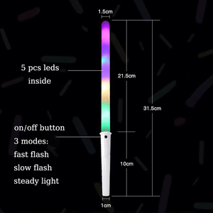 <b>3</b> Modes 31.5cm Colorful LED Glow Sticks Cotton Candy Marshmallows Sticks LED Light Tubes Party Props Party Supply - Product Image 3