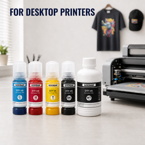Ensemble d'encre DTF CMYK Blanc 70ml 250ml pour imprimante de bureau, à base d'eau, pour impression jet d'encre par transfert direct sur film, vente en gros - Product Image 1
