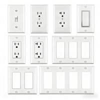 Interrupteur mural américain, prise de courant standard américaine, interrupteur américain, GFCI standard américain 250V, en cuivre, résistant aux flammes - Stock Amérique du Nord