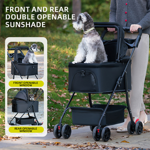 Am-एज़ोन हॉट बिक्री फोल्डेबल पालतू कुत्ते ट्रोली - Product Image 3