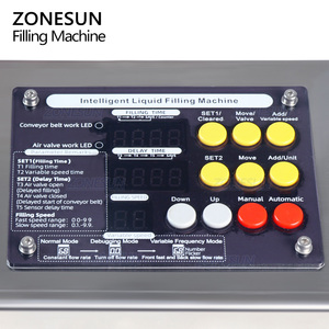ZONESUN ZS-DPYT1500 <b>Small</b> Scale Digital <b>Plastic</b> <b>Bottle</b> Drink Juice Perfume Essential Oil Liquid Filling Machine With Conveyor - Product Image 2
