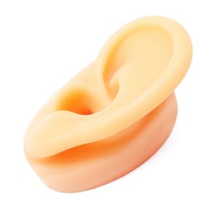 Modèle de présentation de bijoux corporels Gaby style vintage, en silicone couleur chair mat doux, pour piercing d'oreille unisexe, idéal pour cadeau, fiançailles, fête - Product Image 4