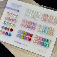 ZRKGEL Rainbow 36 Couleurs Gel UV/LED Effet Œil de Chat Magnétique Scintillant Effet Clair de Lune Haute Pigmentation Soak Off Kit de Vernis Gel pour Salon