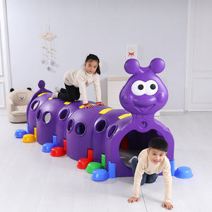 Moetry Jouets d'intérieur pour la maternelle, <span class=keywords><strong>tunnel</strong></span> de jeu en plastique pour enfants, <span class=keywords><strong>tunnel</strong></span> rampant violet en forme de chenille pour la crèche et les tout-petits - Product Image 5