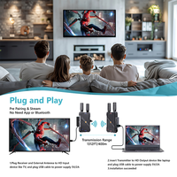Extenseur HDMI sans fil 400m compatible avec la transmission réseau sans fil, prend en charge 1 émetteur et plusieurs récepteurs, extenseur sans fil HDTV
