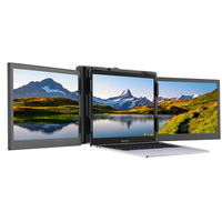 Moniteur à triple écran FHD IPS EL-P2 PRO de 13.3 pouces pour ordinateur portable, un câble de connexion de type C compatible avec l'ordinateur portable M1 MacBook 60Hz
