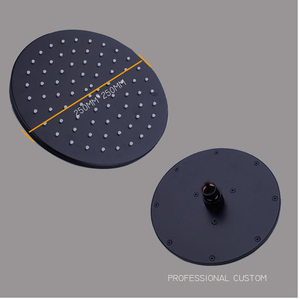 Pommeau de Douche Carré <span class=keywords><strong>AMAXO</strong></span> 8/10/12 Pouces en Laiton Chromé Noir Économiseur d'Eau Garantie 5 Ans Emballé - Product Image 6