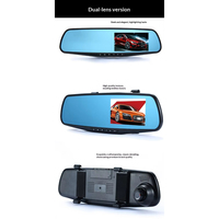 Kit de caméra de tableau de bord DVR pour voiture avec vision nocturne 1080P, écran 4,3 pouces, WIFI + double enregistrement, caméra de recul