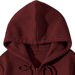 Sweat à capuche d'hiver pour femme, personnalisable avec logo frontal, 100% coton molletonné 300g, respirant, séchage rapide, couleur et taille personnalisables - Product Image 2