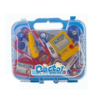 Trousse de Docteur en Plastique Bleue Portable pour Enfants – Jouet Éducatif de Simulation Médicale et de Jeu de Rôle – Armoire à Médicaments Jouet