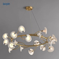Nouveau lustre en céramique vintage français, lampe suspendue rétro Wabi Sabi, design en forme de trompette, pour salle à manger, restaurant, bar