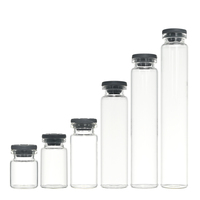 Vente en gros de flacons en verre transparent multi-tailles, flacons à bouchon serti et bouteilles à vœux avec bouchon en liège