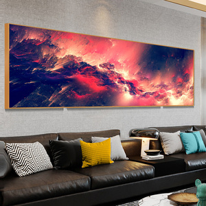 Tranh Canvas Kích Thước Lớn Nghệ Thuật Trừu Tượng Đám Mây Đỏ Áp Phích Phong Cảnh Nghệ Thuật Treo Tường Bắc Âu - Product Image 5