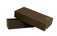 Boîtes cadeaux en carton à deux pièces avec couvercle amovible, en papier fantaisie à grain de bois personnalisé, avec estampage à chaud doré biodégradable et pelliculage mat
