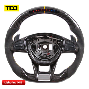 Volant en carbone TDD LED pour Benz W213 W204 S500 S320 S300 E200 E300 E320 E350 E43 E63 E53 E500 Amg Volant LED - Product Image 4