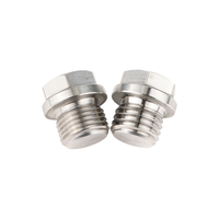 Bouchon à bride hexagonale en acier inoxydable 304 316 bouchon à vis de tuyau bouchon de vidange d'huile bouchon d'étanchéité hydraulique G1/8 M8 M10