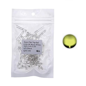 Ấm Trắng Đỏ Xanh Xanh Cam Vàng Hồng màu bóng đèn chỉ số 3 mét Flat Top LED Light Emitting Diode - Product Image 3