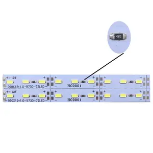 12V 24V nhôm SMD 5730 5630 12mm Led thanh ánh sáng tùy chỉnh chiều dài hồ sơ 8520 4014 18W 2700K 12000k trang trí LED dải cứng