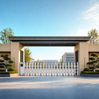 Portail de sécurité extérieur électrique rétractable en acier inoxydable pour entrée de garage
