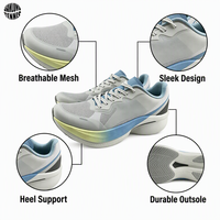 Chaussures de course personnalisées en gros avec plaque de carbone, baskets de marathon respirantes en maille, chaussures de sport antidérapantes à rebond élevé