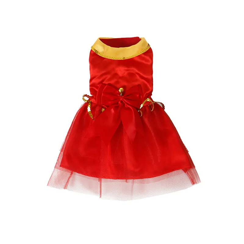 Atacado Pet Roupas Natal Dress up Party Xmas Cat Dog Dress