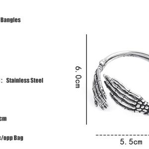 กำไลข้อมือแฟชั่นสไตล์พังก์รูปหัวกระโหลกสำหรับทำเครื่องประดับ เหมาะสำหรับผู้เริ่มต้น ราคาถูกจากจีน - Product Image 4