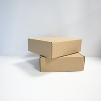 Boîte de papier Kraft recyclable ondulé à bas quantité minimale de commande pour chaussures chaussettes petite entreprise courrier postal emballage cadeau Logo personnalisable