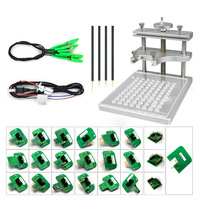 Marco BDM LED de Acero Inoxidable, Sonda BDM 2 en 1, 22 Adaptadores, Marco BDM para Herramienta de Programación de ECU FGTECH V54 K-Suite V2.80