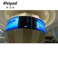 Écran LED circulaire flexible personnalisé P2 P2.5 HD, panneau de module LED flexible, écran LED incurvé pour salle de conférence