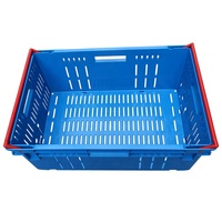 QS 600*400*245mm Maille En plastique Bac De Rangement Empilable Maille Panier En Plastique pehd Caisse pour fruits Légumes Frais