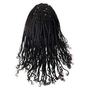 Sistemas de Cabello Humano Virgen Indio de 12 Pulgadas 1B #   Toupee de <span class=keywords><strong>Trenzas</strong></span> Box Braids 8x10 de Encaje Completo <span class=keywords><strong>para</strong></span> Hombres Negros - Product Image 2