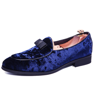 Mocassini da Uomo per la Vita Quotidiana, Scarpe Eleganti Casual in Finta Pelle Scamosciata Leggera Blu - Product Image 1