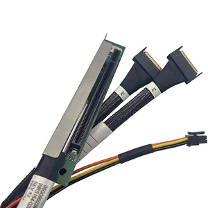 สายอะแดปเตอร์การ์ดจอ PCIe 5.0 Dual MCIO ความเร็ว 32 GT/s สำหรับเซิร์ฟเวอร์และการประมวลผล AI แบบกำหนดเอง PCI-E 16x ขยายการเชื่อมต่อ Dual MCIO เป็น PCIe - Product Image 3