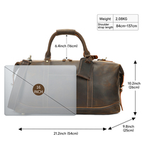 Sac de voyage week-end MARRANT en cuir pleine fleur Crazy Horse, sac de sport, sac de voyage, sac de sport en cuir véritable pour homme