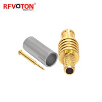 Connecteur RF mâle droit MCX à sertir pour câble coaxial RG174, micro-connecteur plaqué or, fourni par l'usine