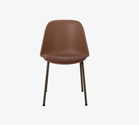 Chaise de salle à manger simple et robuste avec structure métallique, couleur personnalisable pour projets hôteliers FF&E