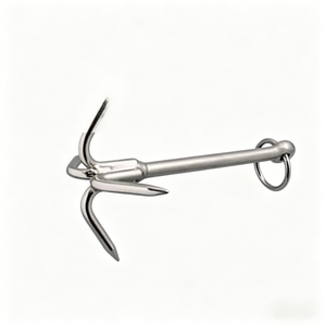 304 Stainless Steel Bruce Type Four Claw Anchor Compact Grapple for Marine Kayak <b>Yacht</b> Emergency Maritime Mooring Equipment High - Product Image 4