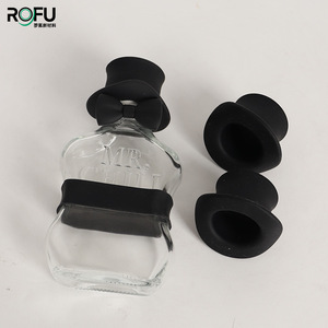 Tapa de silicona Rofu con diseño de sombrero, sellado impermeable para botellas de vidrio, tapas creativas - Product Image 4