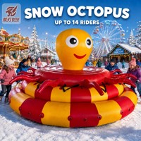 Ballon gonflable de neige Wild Blade Snow Série God Wealth Snow Ride, diamètre 3-5m, 6-20 personnes, résistant au froid, PVC 0.9mm, fond double couche