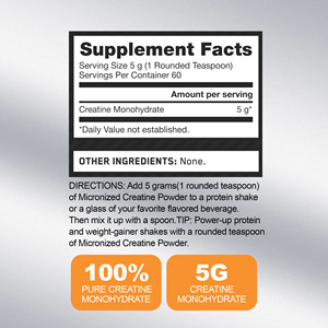 High Quality Micronized Creatine Powder It Helps Build Lean Muscle and Improves Recovery with Dietary <b>Supplement</b> - Product Image 6