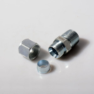 Raccord de compression simple en acier au carbone, filetage extérieur, connecteur droit traversant - Product Image 5
