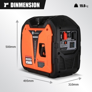 Générateur portable à inverseur monocylindre 4 temps TKH4000CZ, monophasé, 149cc, démarrage manuel/électrique, silencieux, puissance nominale 3 kW - Product Image 3