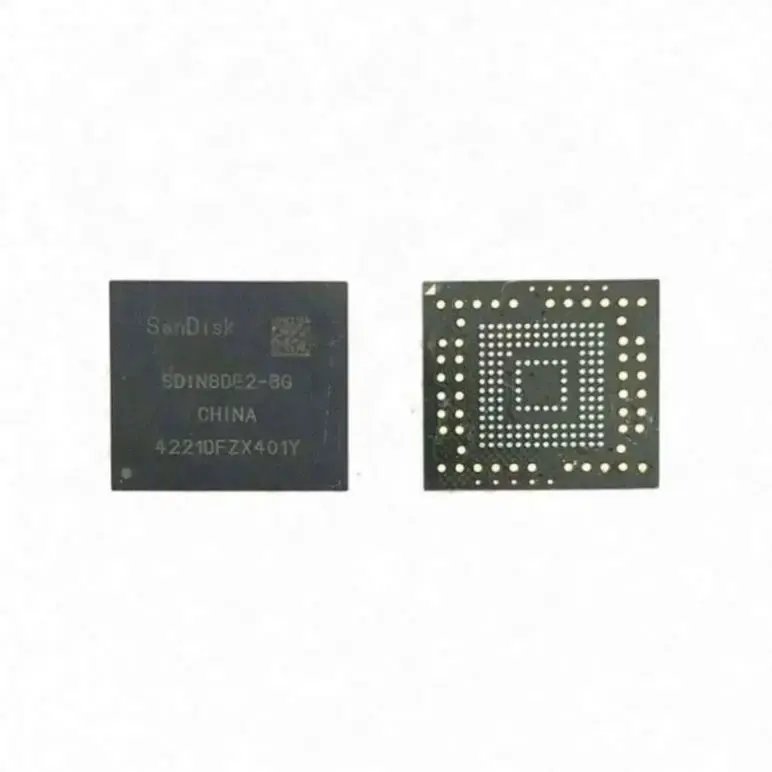 Komponen elektronik kartu Flash Sdin8de2 8G-Byte 3.3V tertanam Mmc Bga Alt Sdin8de2-8G-1210A Chip Ic Sdin8de2-8G