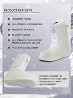 Nouvelles Bottes de Ski Unisexe en Tissu SBR Épaissi pour Sports d'Hiver Extérieurs, Imperméables, Chaudes, Stables et Antidérapantes