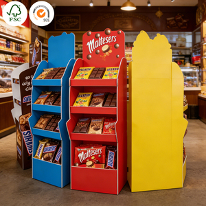 Nuevo Expositor de Cartón Portátil con Diseño de Logotipo Personalizado Gratuito para Tiendas Minoristas, Supermercados, Cosméticos, Alimentos, Bebidas y Juguetes - Product Image 1